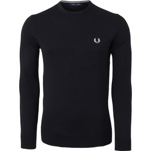 Fred Perry O-hals trui wol - zwart