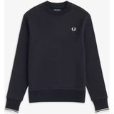 Fred Perry Crew Neck Sweatshirt Truien & Vesten Heren - Sweater - Hoodie - Vest- Zwart