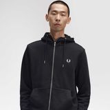 Fred Perry hoodie sweatvest - hooded zip jacket - zwart