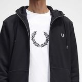Fred Perry hoodie sweatvest - hooded zip jacket - zwart