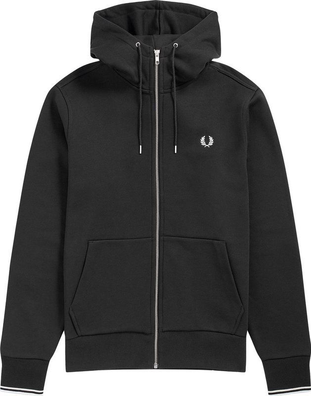 Fred Perry hoodie sweatvest - hooded zip jacket - zwart