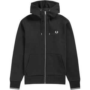 Fred Perry - Hoodie - Zwart - Katoen