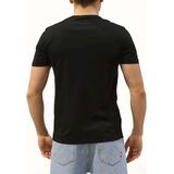 T-shirt - Zwart - Katoen - Korte Mouwen - Laurier Geborduurd Logo