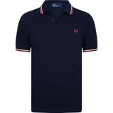 Fred Perry - M3600 - Poloshirt - Marine Blauw - 100% Piqué Katoen