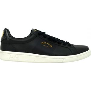 Fred Perry B1271 102 Zwarte Leren Sneakers - Maat 38