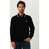 Fred Perry M3636 long sleeved twin tipped shirt - heren polo lange mouwen - Black White