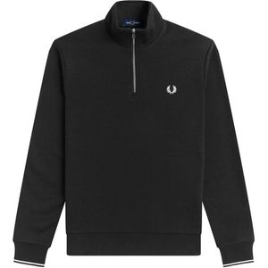 Fred Perry Half Zip Trui Zwart - Heren - Schipperstrui