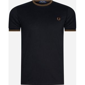 Fred Perry - M1588 - T-shirt - Wit - Katoen - Korte Mouwen