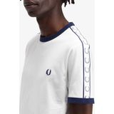 Fred Perry - Taped Ringer T-Shirt - Zwart - T-shirt