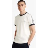Fred Perry - Taped Ringer T-Shirt - Zwart - T-shirt