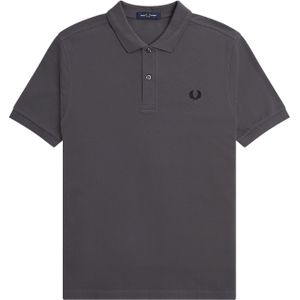 Fred Perry - M6000 - Polo Shirt - Gunmetal - 100% Katoen, Korte Mouwen, Licht Getailleerd
