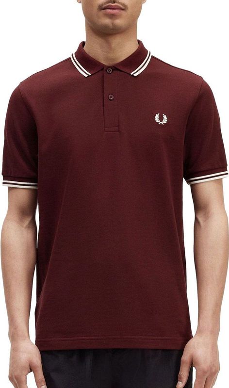 Fred Perry Polo M3600 Bordeaux - Heren