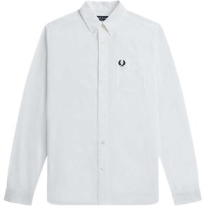 Fred Perry - FP Oxford - Overhemd - Wit - Lange Mouwen