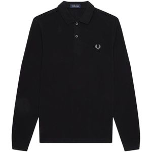 Fred Perry - Longsleeve Plain Shirt - Zwarte Longsleeve
