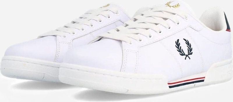 Fred Perry - B6311-567 - Leren Sportschoenen - Wit - Plat, Veters, Casual