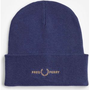 Fred Perry, Accessoires, Heren, Blauw, ONE Size, Stijlvolle Baret Hoed