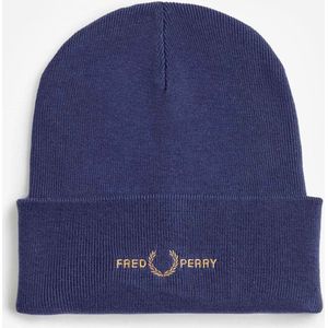 Fred Perry, Stijlvolle Baret Hoed Blauw, Heren, Maat:ONE Size