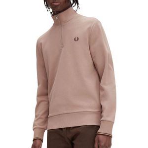 Fred Perry - Half Zip Sweatshirt - Oudroze - Heren