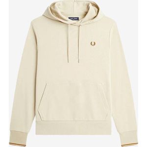 Fred Perry Tipped Hooded Sweatshirt - Creme