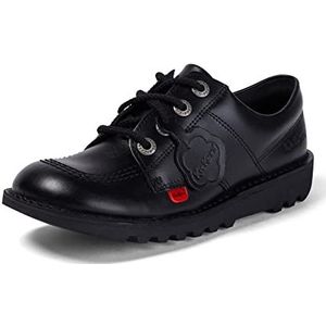 Kickers Kick Lo leren schoenen voor heren, extra comfort voor je voeten, extra duurzaamheid, premium kwaliteit, Zwart, 46 EU