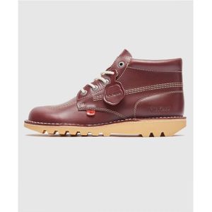 Men's Kickers Kick Hi Leather Boots in Red