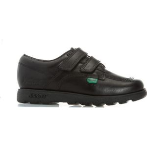 Kickers - Fragma Lo - Leren Schoen - Zwart - Klittenband