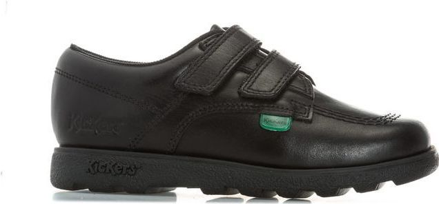 Kickers - Fragma Lo - Leren Schoen - Zwart - Klittenband