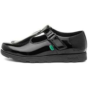 Kickers Junior Fragma T-Bar Patent meisjesschoenen in zwart