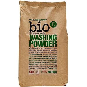 Bio-D - Waspoeder - Veilig voor Gevoelige Huid - 34 Wasbeurten - Papier en LDPE