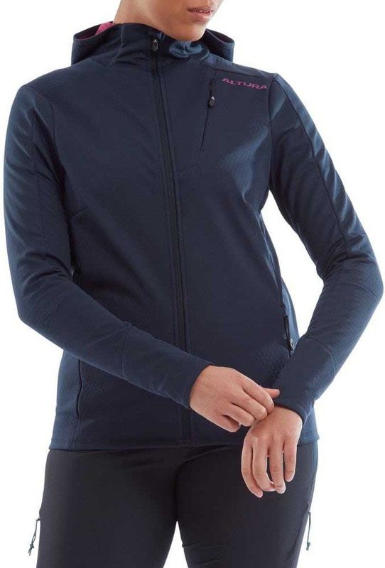 Altura - Cave - Softshell Sweatshirt - Blauw - Lichtgewicht Stretchstof, Waterafstotend, Fleece Binnenkant