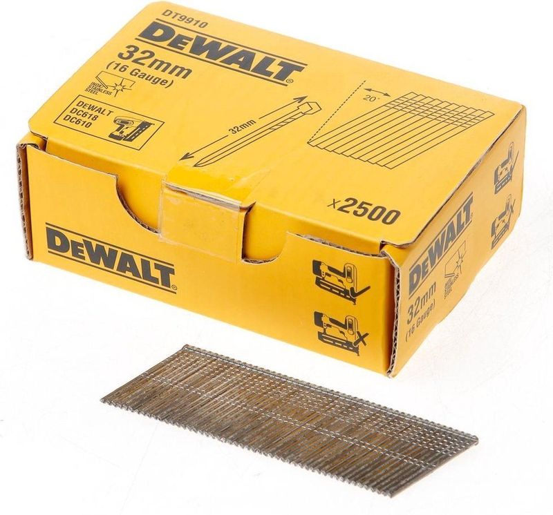 DeWalt - Schuin - Spijkers - Roestvaststaal - 2500 Stuk - 1,6 mm