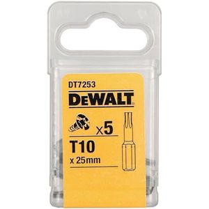 Dewalt DT7253-QZ Torx-bits, 25 mm, T10, 0 V, 5-delige set