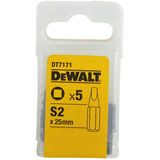 Dewalt DT7171-QZ bits binnenvierkant 2 x 25 mm (5 st.)