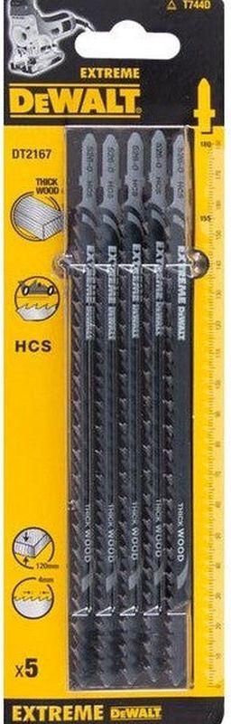DeWALT DT2167 - Zaagblad HCS - 5 Stuks - Voor Hout - Koolstofstaal