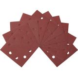 DEWALT Schuurpapier (klittenbandfix 115 x 115 mm, K60, geperforeerd (8 gaten ringvormig), multifunctioneel hout/kleur - droog schuren) DT3021-QZ rood