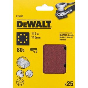 DeWALT DT3032 P80 Schuurpapier 1/4 Velcro VE=25