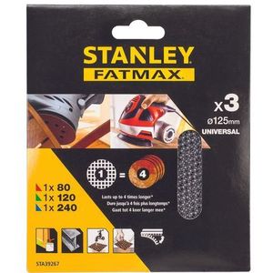 Stanley Schuurpapier Sta39267-xj K80/120/240 – 3 Stuks | Accessoires