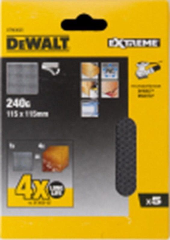 DeWalt DTM3025-QZ - Mesh Schuurgaas - 115x115mm - K240