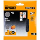 DEWALT Slijprooster Extreme - 125 mm Ø - Korrel 80 - 5 Stuks
