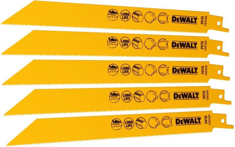 DeWALT DT2353 - Reciprozaagblad - Staal - Bi-metaal - Voor Accu Reciprozagen