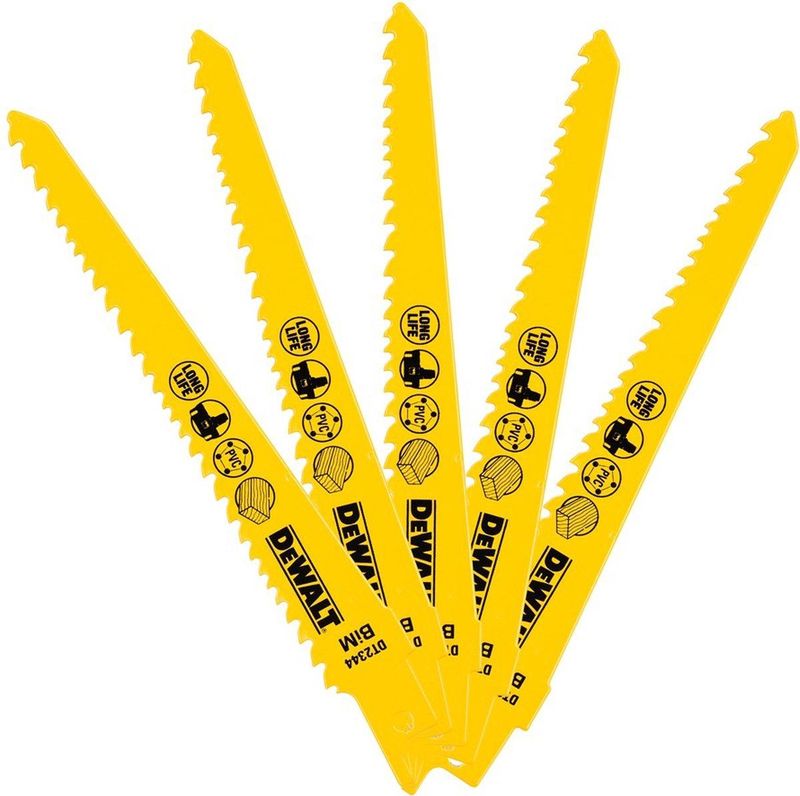 DeWALT DT2344 - Reciprozaagblad - Staal - Bimetaal - 5 Stuks