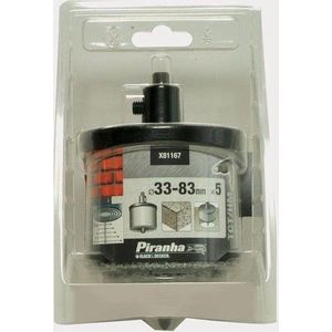 Piranha 5 delige TCT set met boor en adaptor 33,55,67,73,83mm X81167