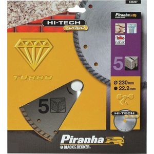 Piranha Diamantblad met turbo rand, 230mm. - nr. 5 HI-TECH X38207