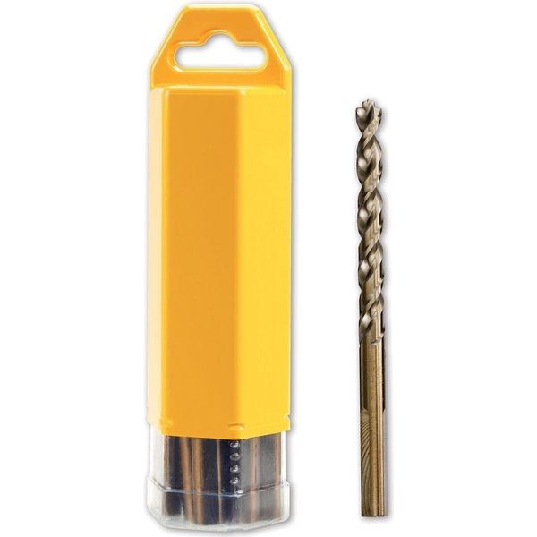 DEWALT Lot De 10 Forets Métal HSS-G 4.5mm - Pointe Pilot Point & Revêtement Doré | Perçage Rapid (DT5545-QZ)