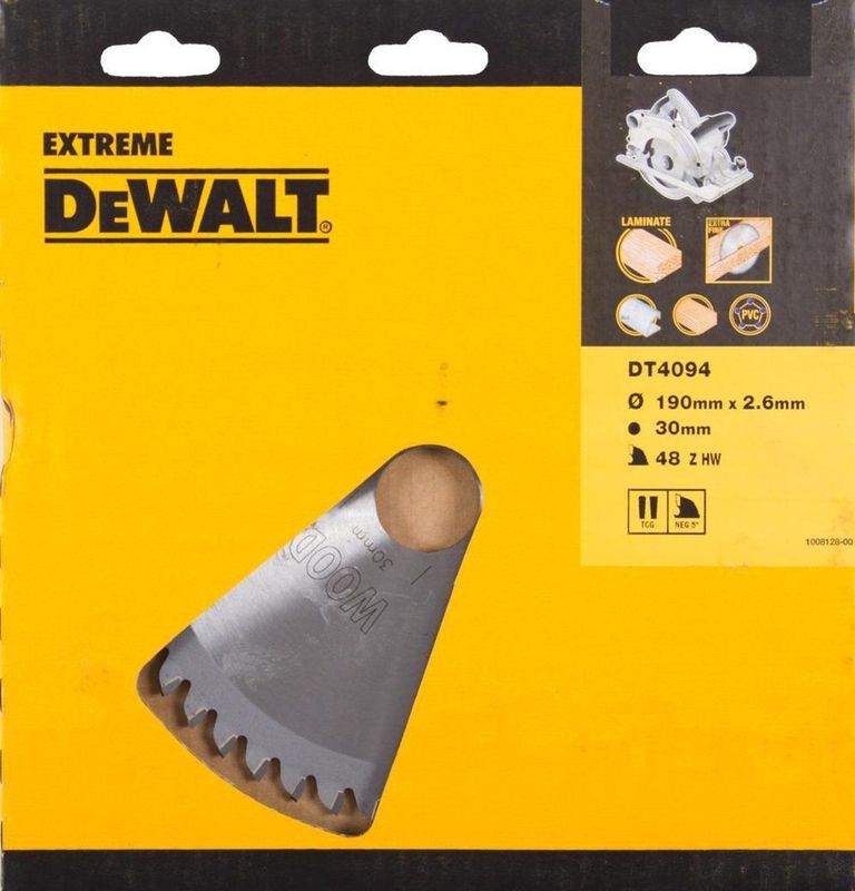DeWALT DT4094 - Zaagblad - TCG - 190 x 30 mm - 48 Tanden