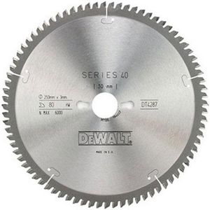 DeWALT - DT4287 Cirkelzaagblad - Ø 250mm - Asgat 30mm - 80 Tanden