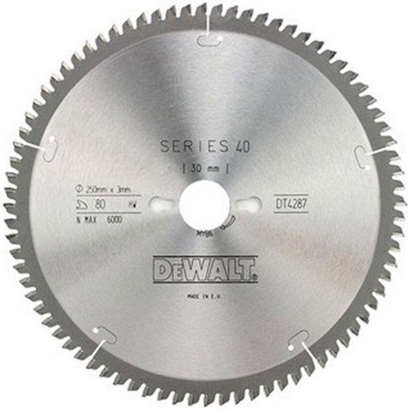 DeWALT - DT4287 Cirkelzaagblad - Ø 250mm - Asgat 30mm - 80 Tanden