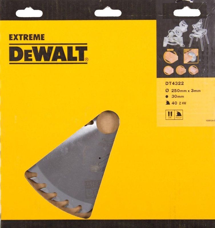 DeWalt - DT4322-QZ - Zaagblad - 250mm - Hout en Kunststof