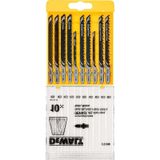 DeWalt DT2290 10 delig Decoupeerzaagblad set - Hout
