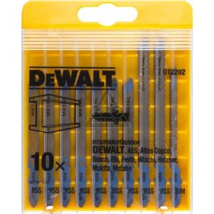 DeWalt DT2292 10 Delig Decoupeerzaagblad set In Cassette - Metaal